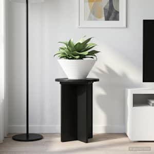 Stojalo za rastline 2 pcs Črna Ø29,5 x 40 cm Inženirski les