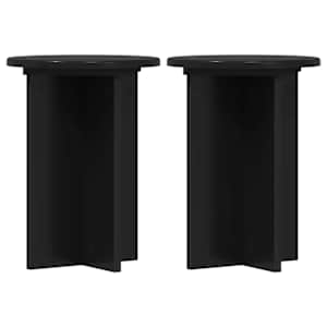Stojan na rostliny 2 pcs Černá Ø29,5 x 40 cm Kompozitní dřevo - obrázek 2