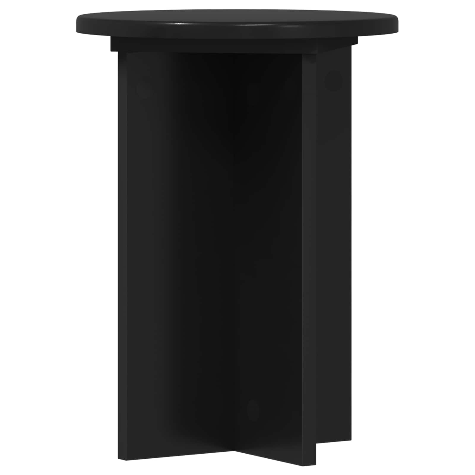 Plantenstandaard 2 pcs Zwart Ø29,5 x 40 cm Bewerkt hout image 4