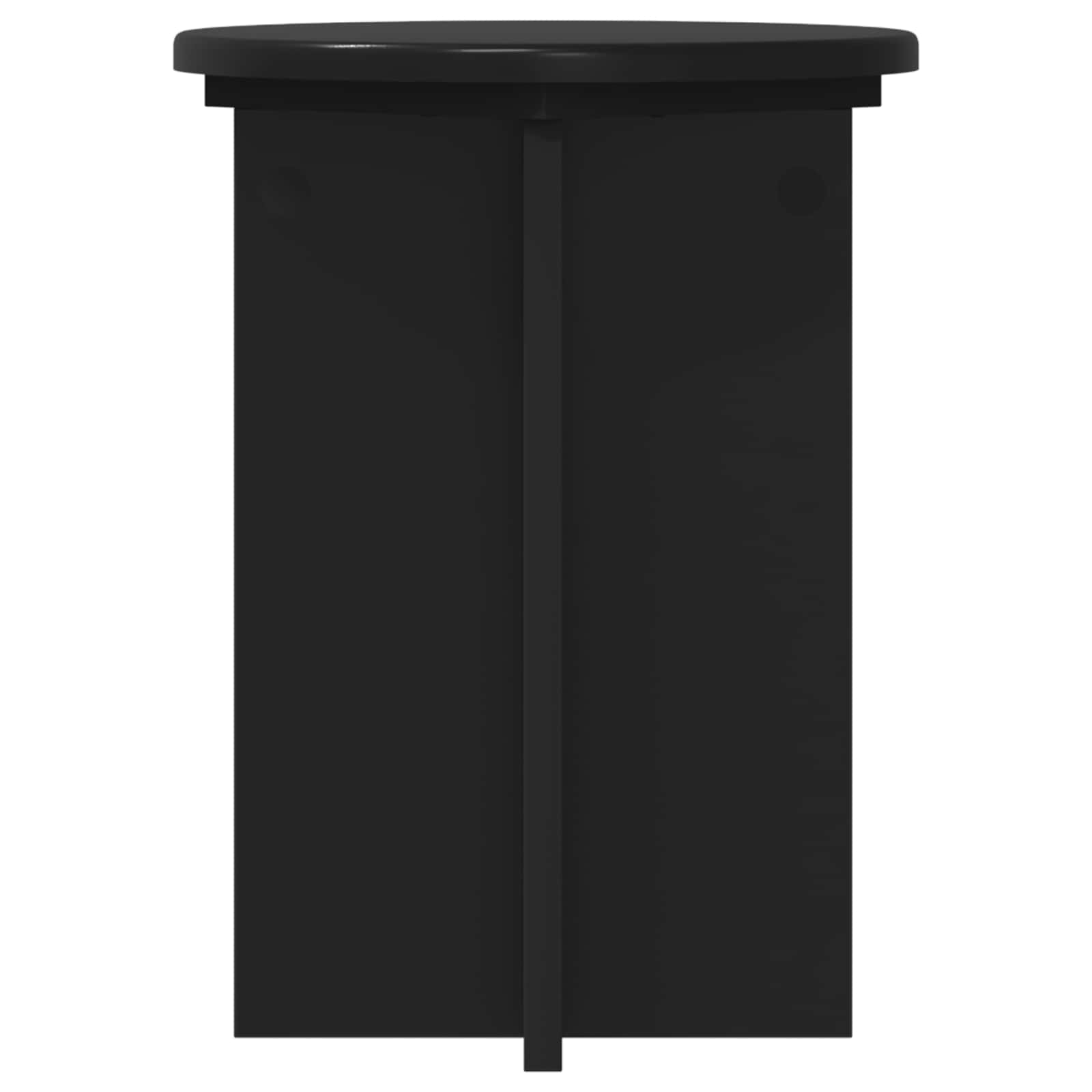 Plantenstandaard 2 pcs Zwart Ø29,5 x 40 cm Bewerkt hout image 5