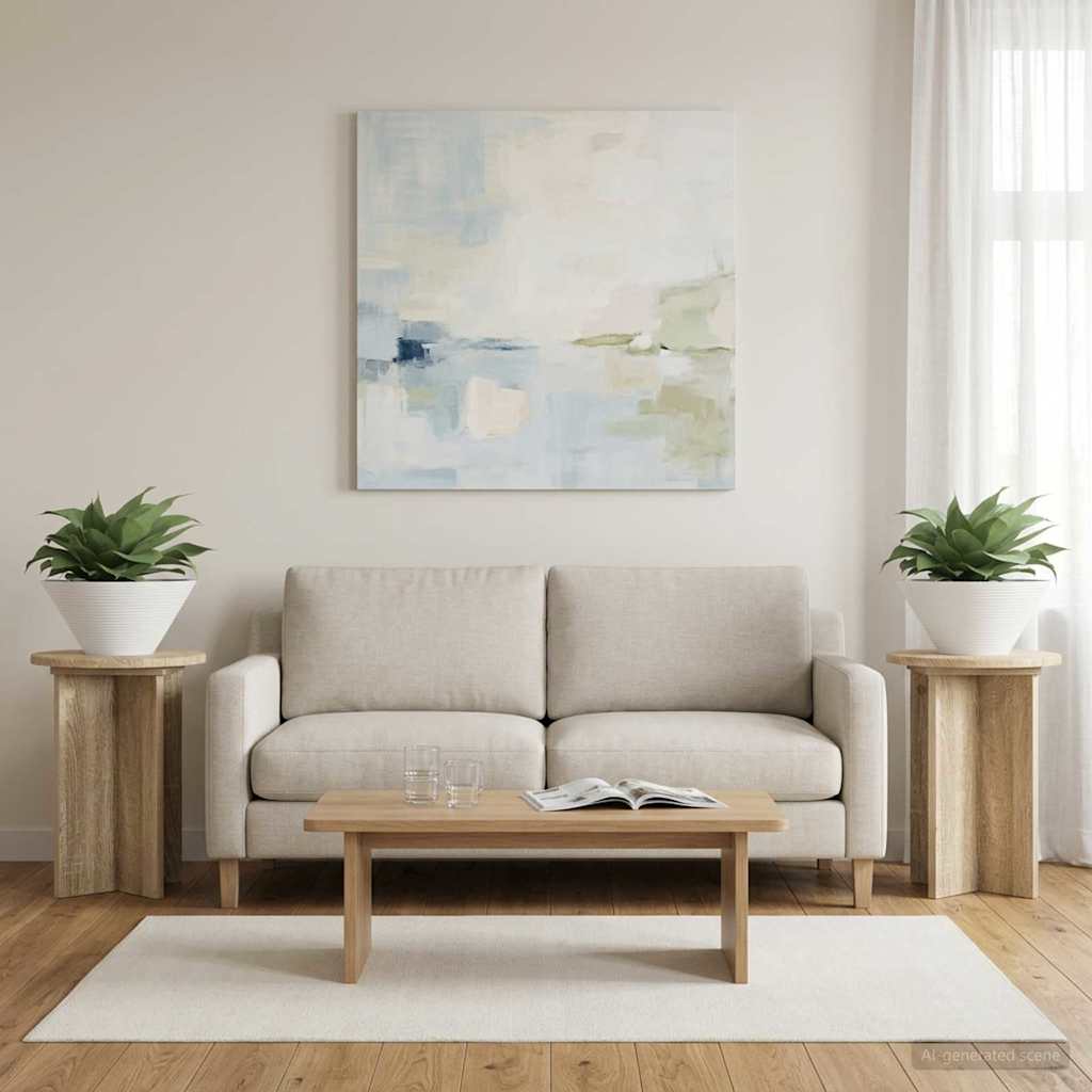 Stojan na rostliny 2 pcs Dub sonoma Ø29,5 x 40 cm