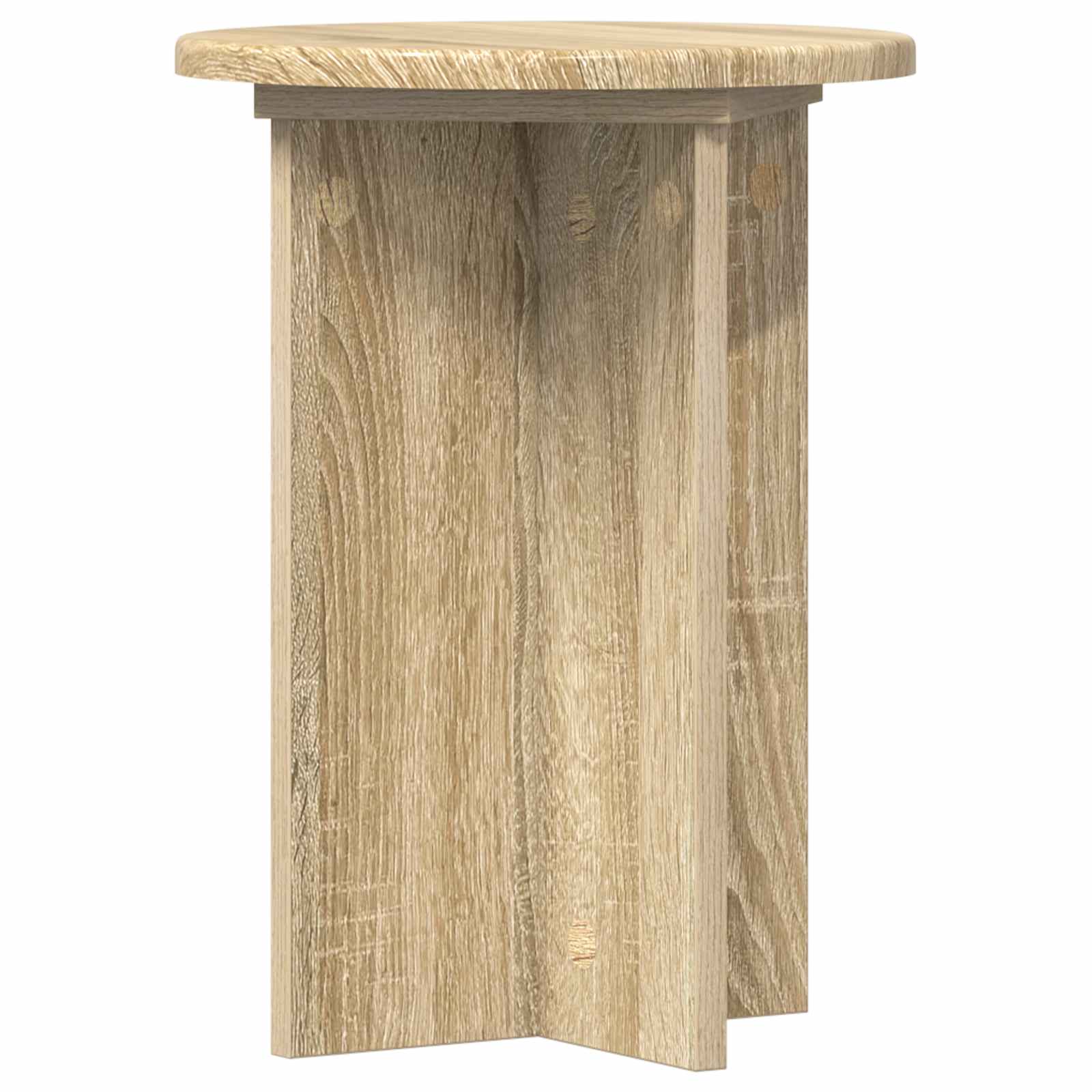 Plantenstandaard 2 pcs Sonoma Eiken Ø29,5 x 40 cm Bewerkt hout image 4