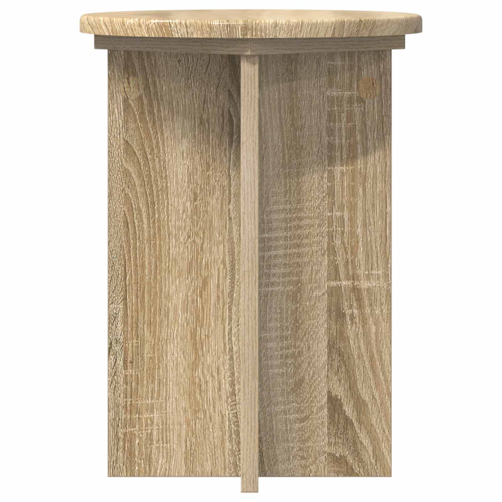 Plantenstandaard 2 pcs Sonoma Eiken Ø29,5 x 40 cm Bewerkt hout image 5