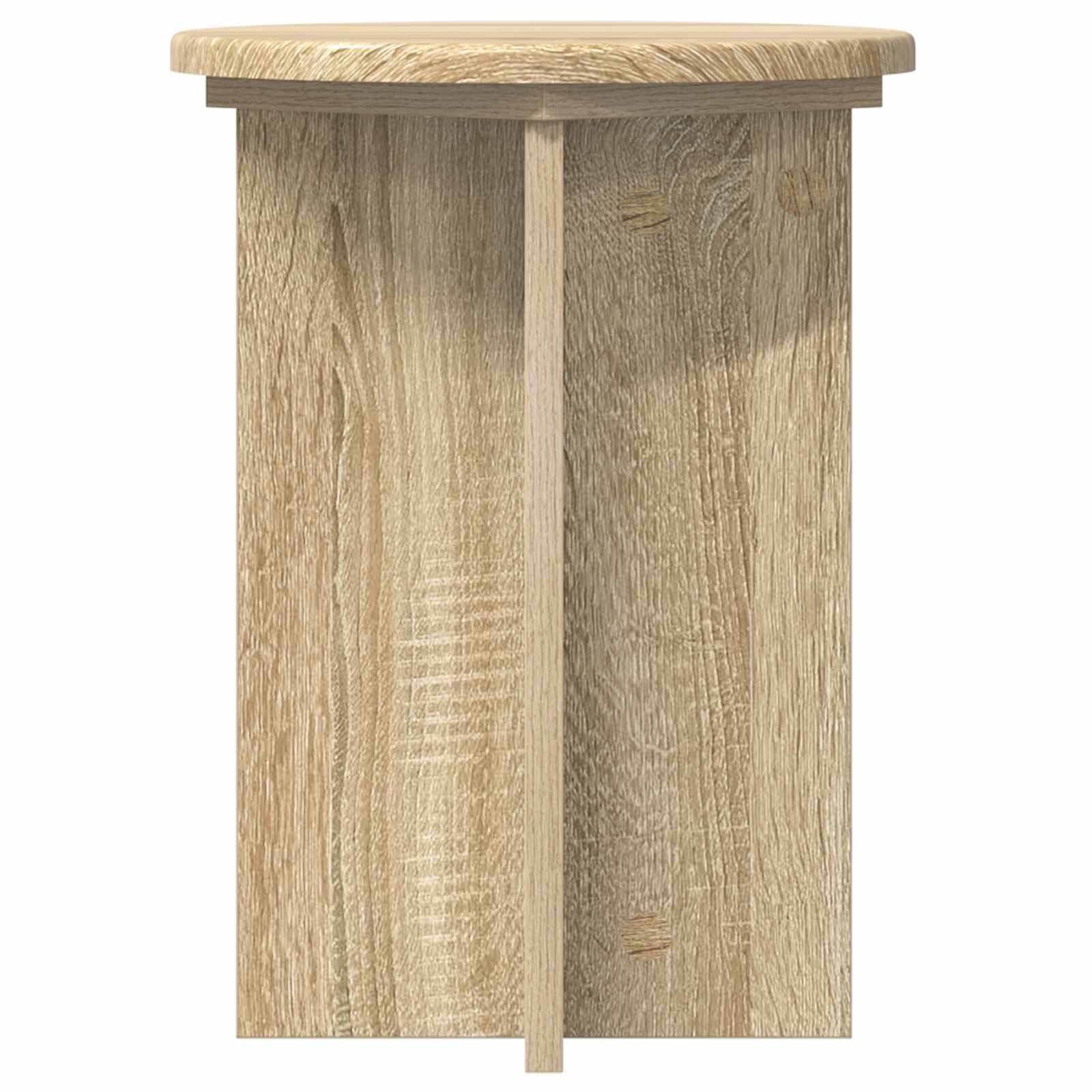 Plantenstandaard 2 pcs Sonoma Eiken Ø29,5 x 40 cm Bewerkt hout image 6