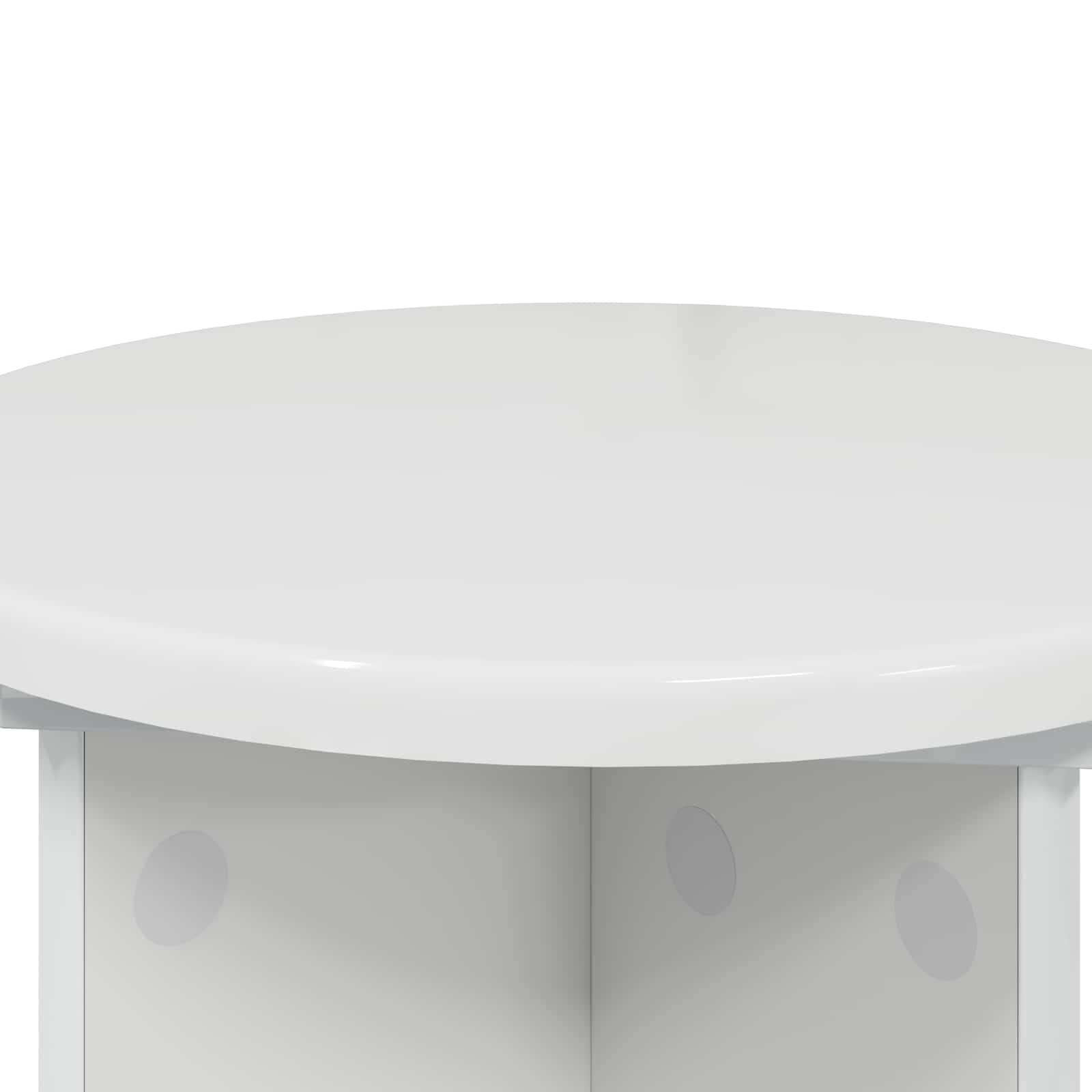 Plantenstandaard 2 pcs Hoogglans Wit Ø29,5 x 40 cm Bewerkt hout image 8