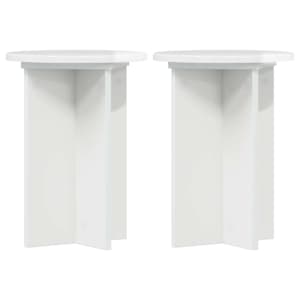 Stojan na rostliny 2 pcs Bílá s vysokým leskem Ø29,5 x 40 cm - obrázek 2