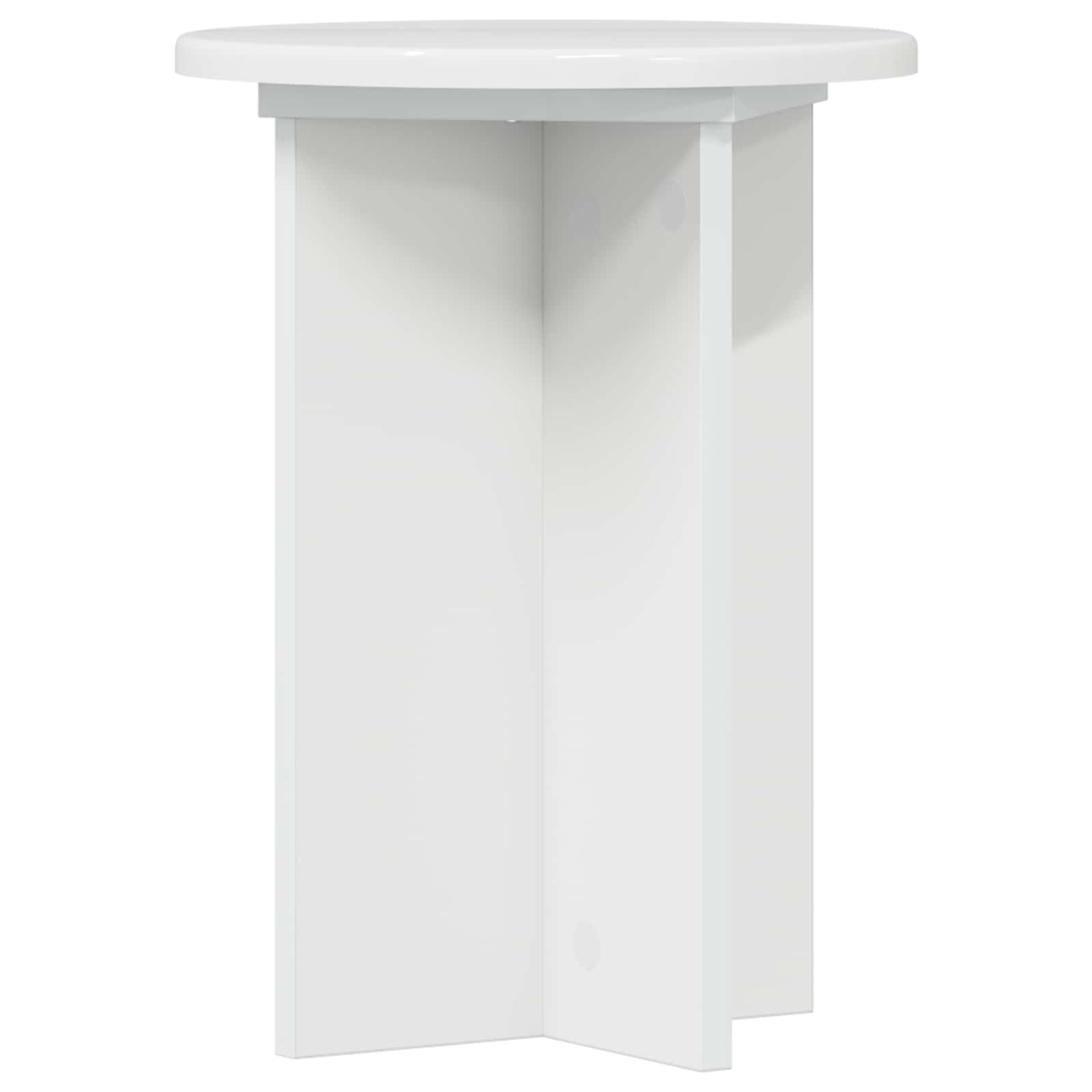 Plantenstandaard 2 pcs Hoogglans Wit Ø29,5 x 40 cm Bewerkt hout image 7