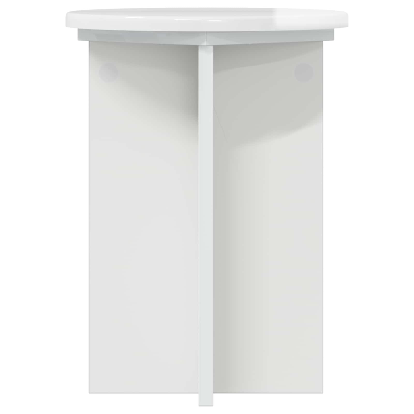 Plantenstandaard 2 pcs Hoogglans Wit Ø29,5 x 40 cm Bewerkt hout image 5