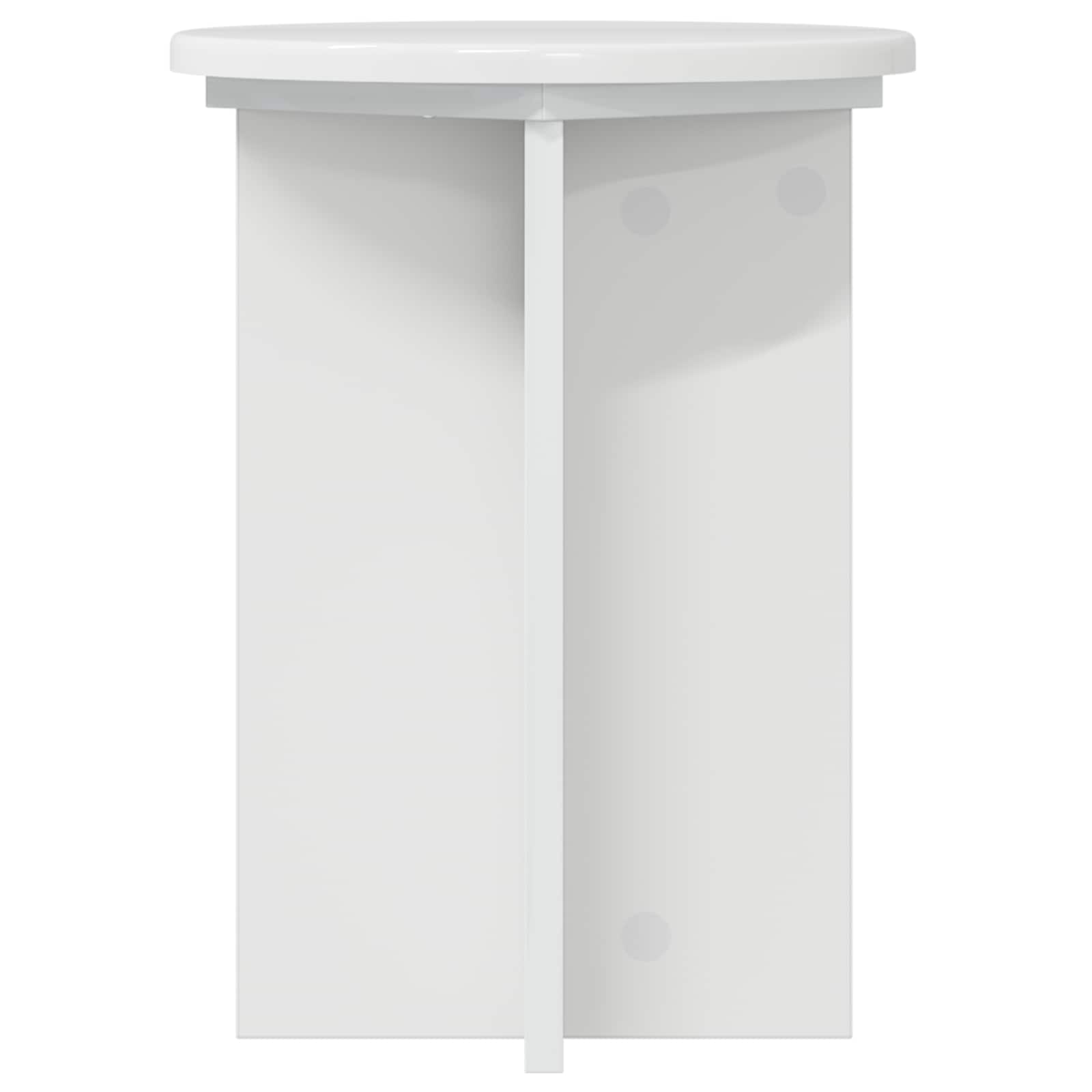 Plantenstandaard 2 pcs Hoogglans Wit Ø29,5 x 40 cm Bewerkt hout image 6