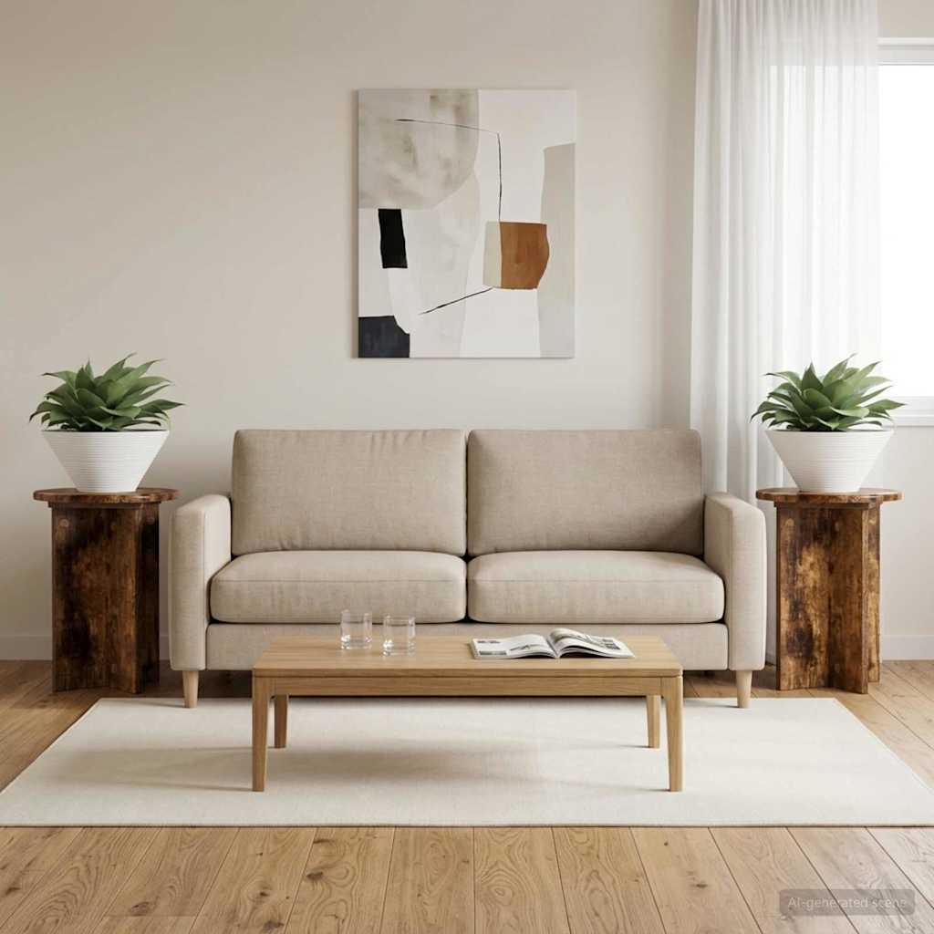 Stojan na rostliny 2 pcs Kouřový dub Ø29,5 x 40 cm