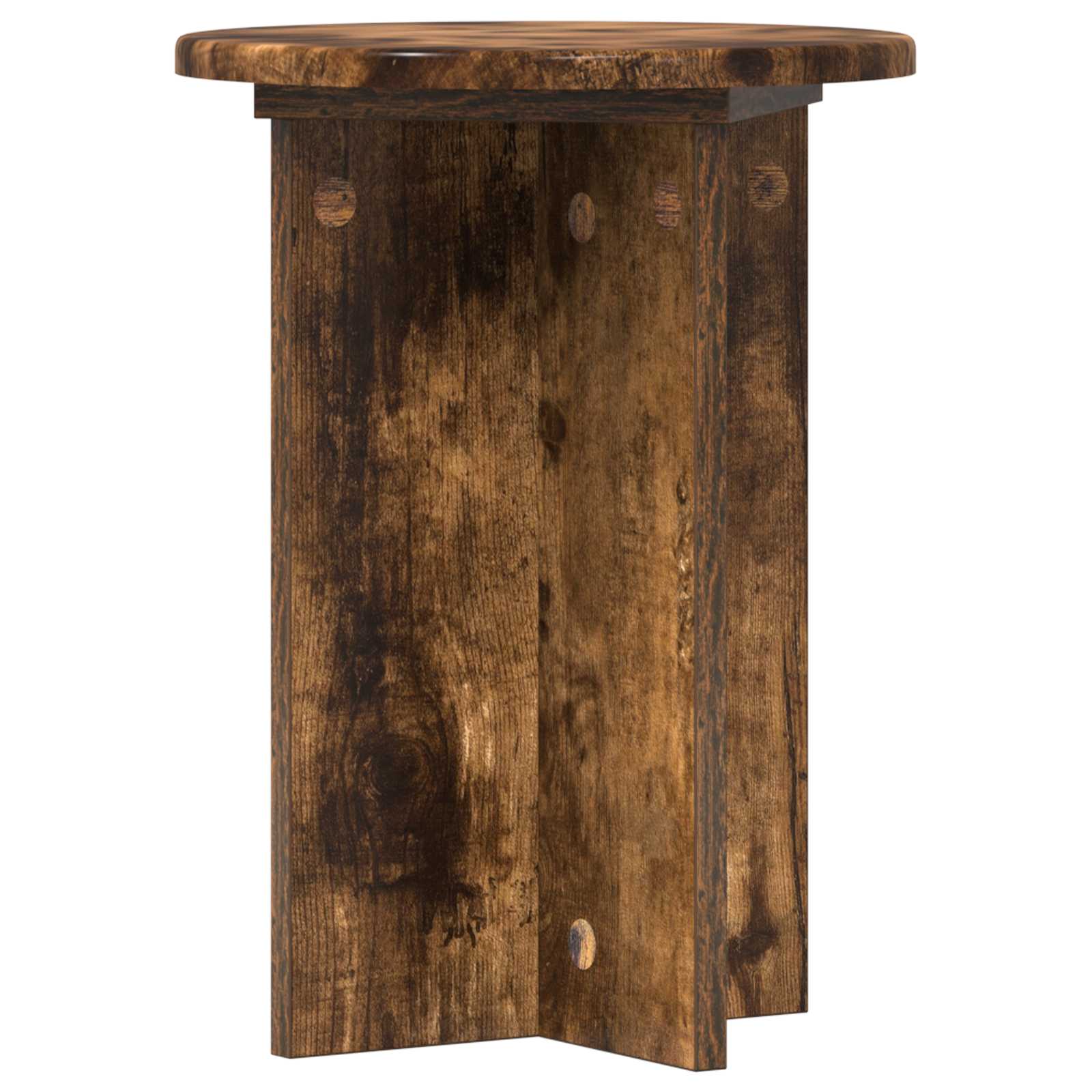 Plantenstandaard 2 pcs Gerookt eiken Ø29,5 x 40 cm Bewerkt hout image 4