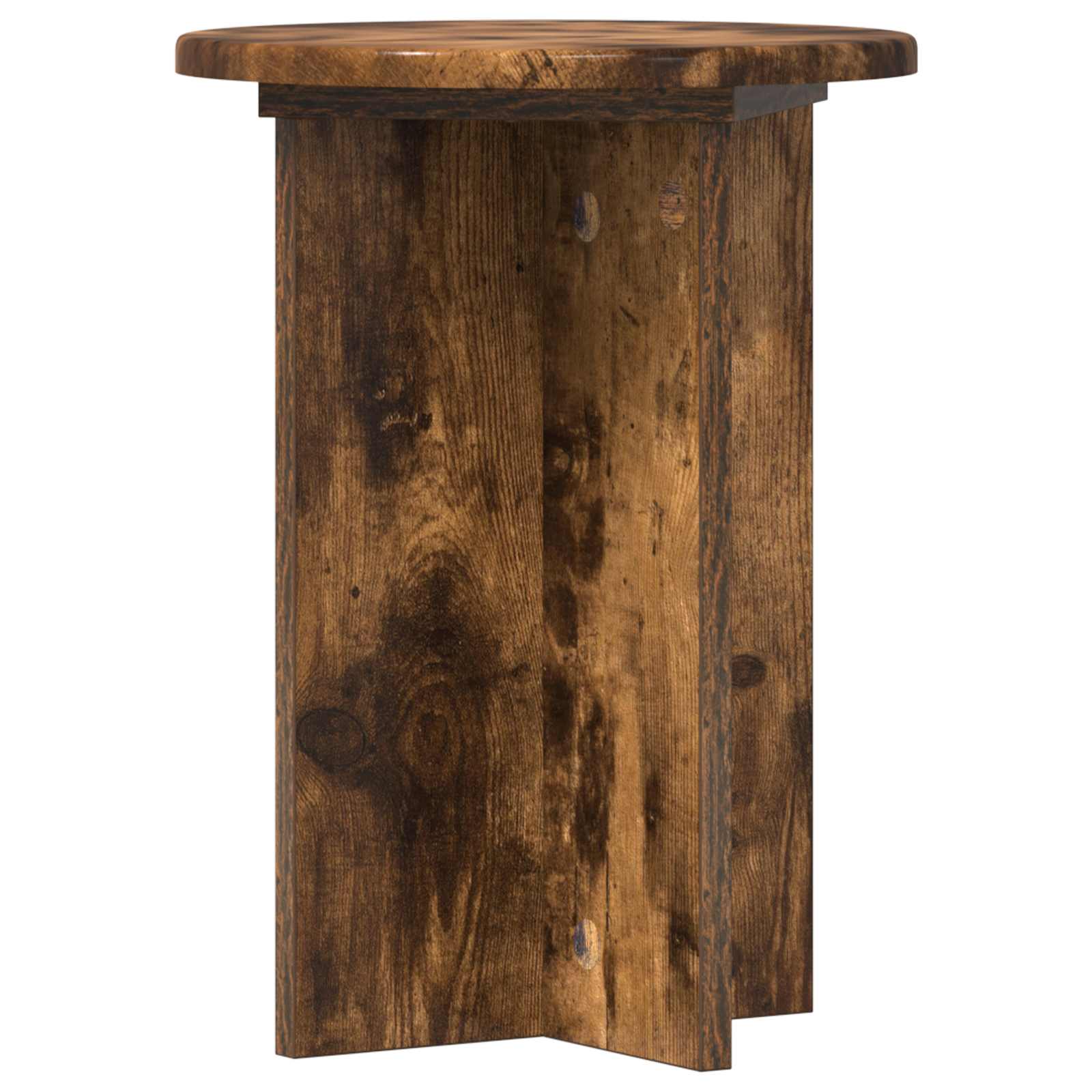 Plantenstandaard 2 pcs Gerookt eiken Ø29,5 x 40 cm Bewerkt hout image 7