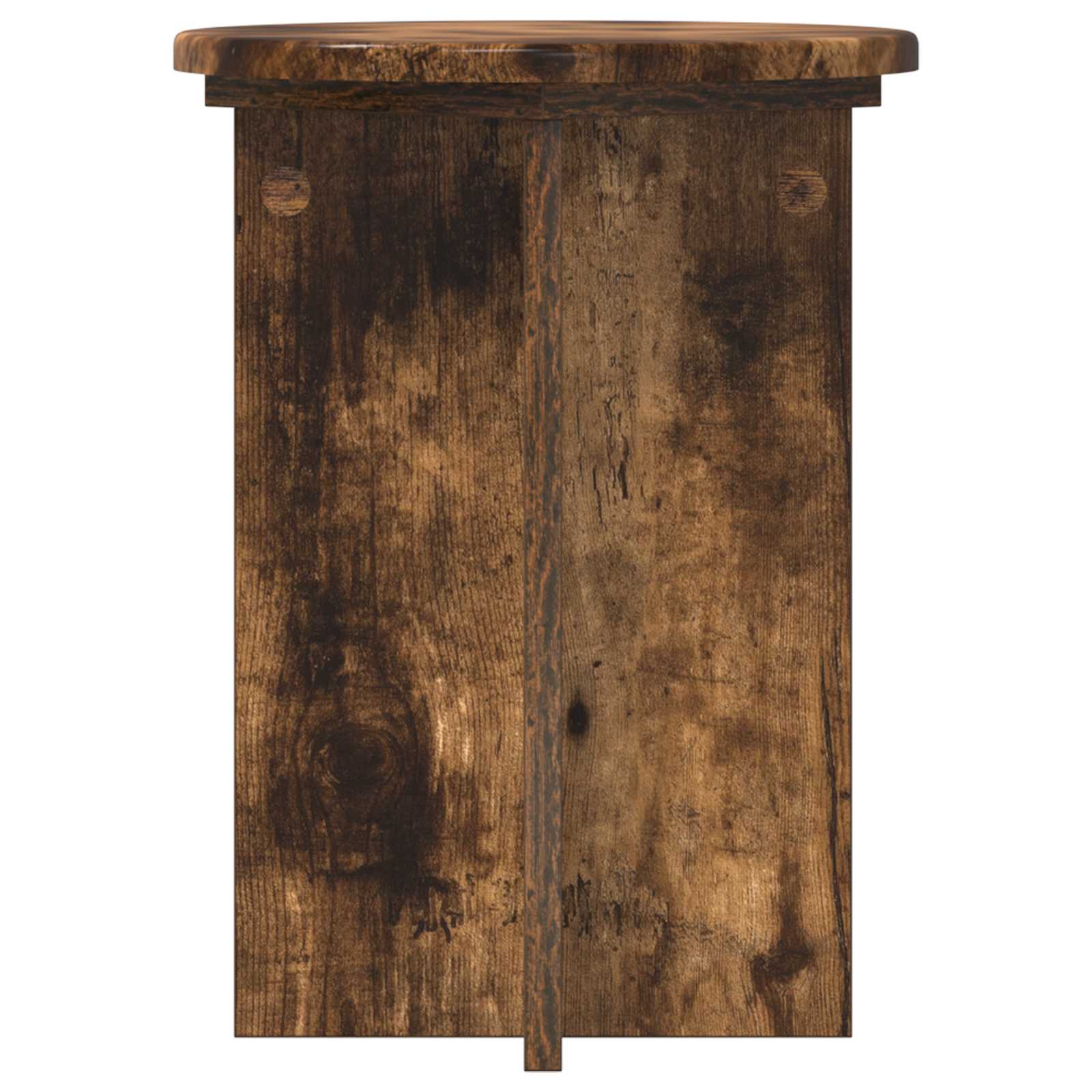 Plantenstandaard 2 pcs Gerookt eiken Ø29,5 x 40 cm Bewerkt hout image 5