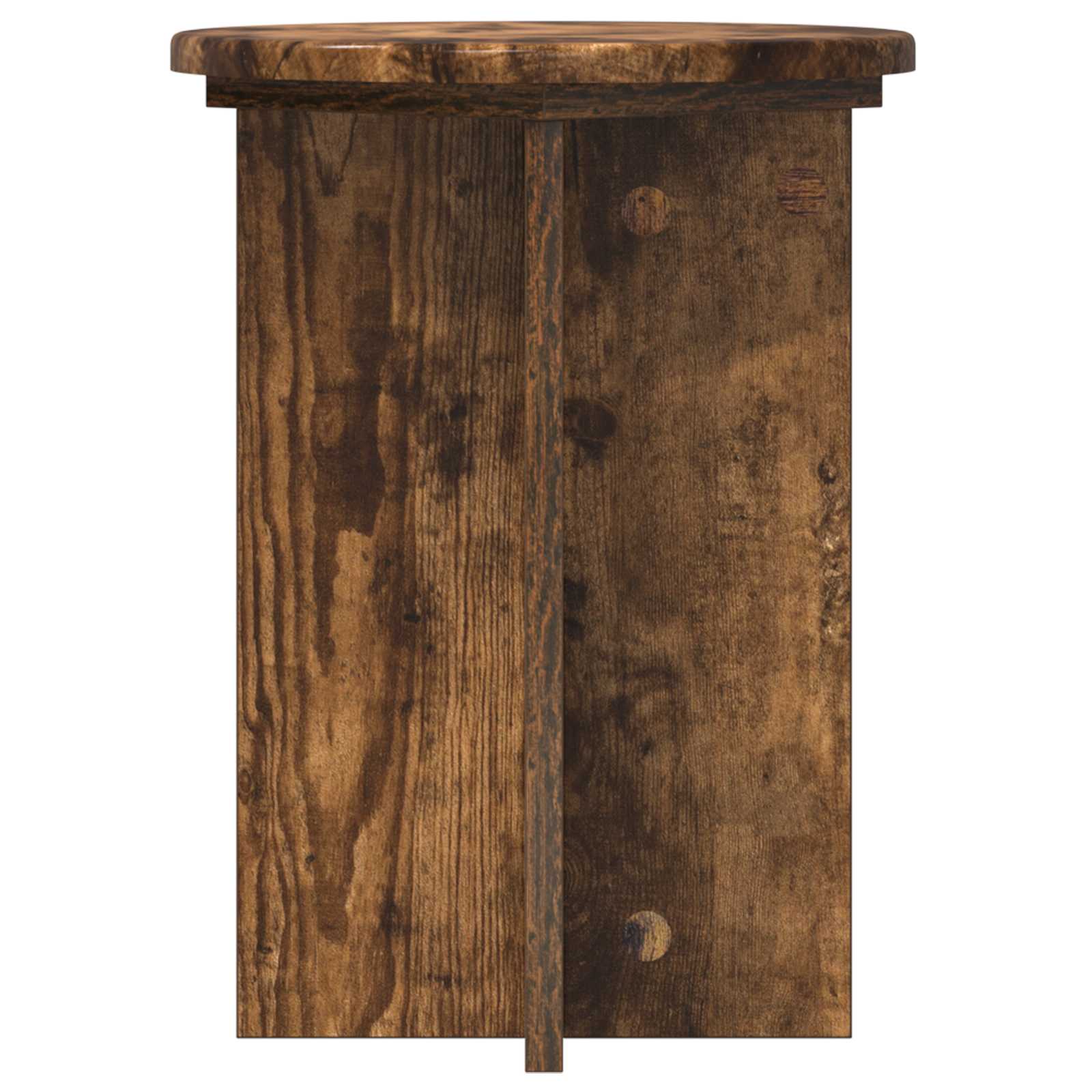 Plantenstandaard 2 pcs Gerookt eiken Ø29,5 x 40 cm Bewerkt hout image 6