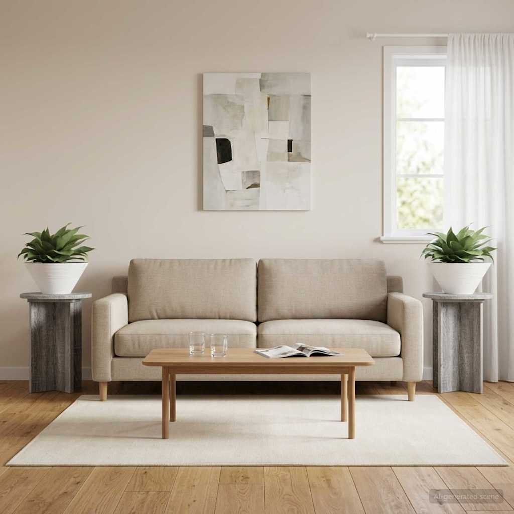 Stojan na rostliny 2 pcs Šedá sonoma Ø29,5 x 40 cm - obrázek 4