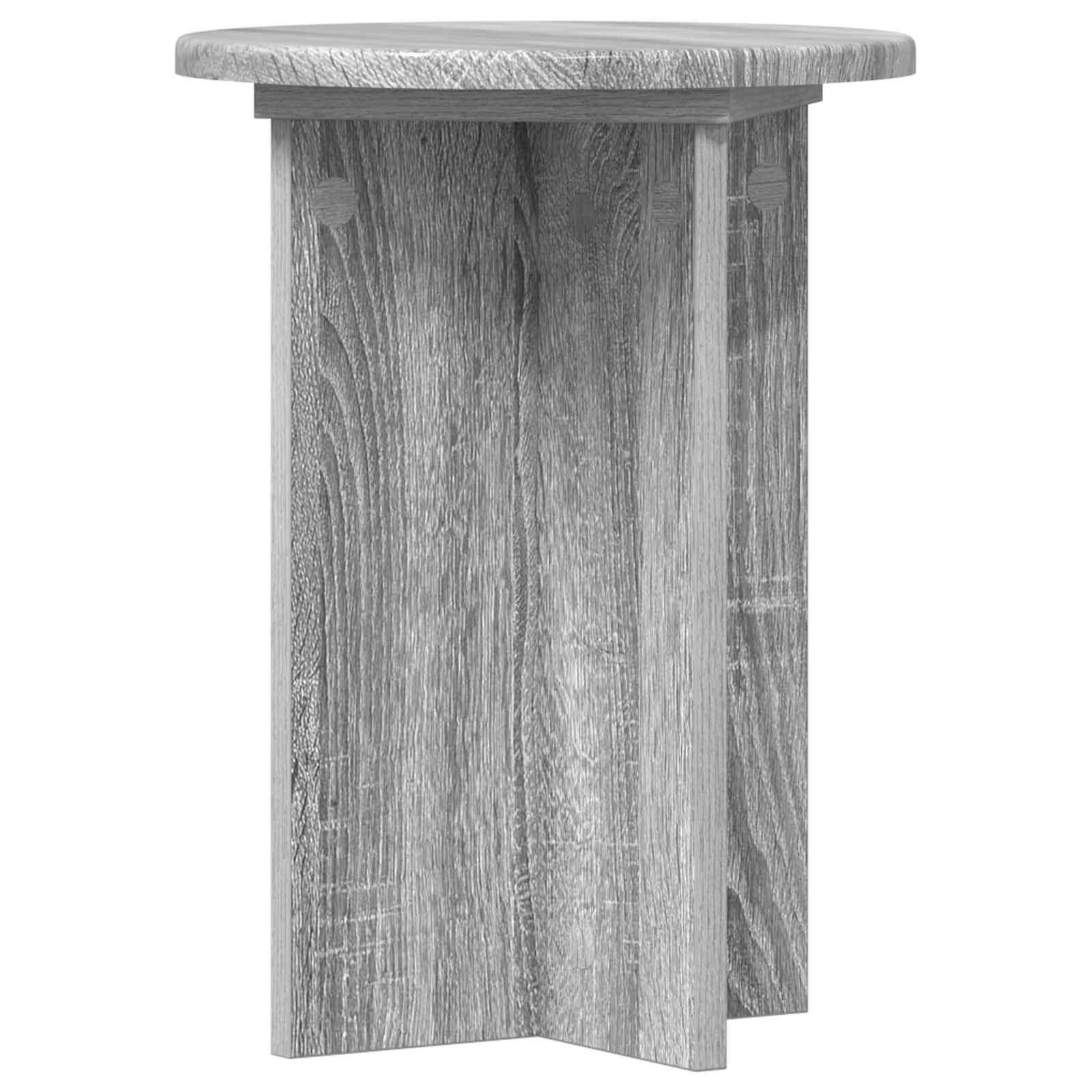 Plantenstandaard 2 pcs Grijs sonoma Ø29,5 x 40 cm Bewerkt hout image 4