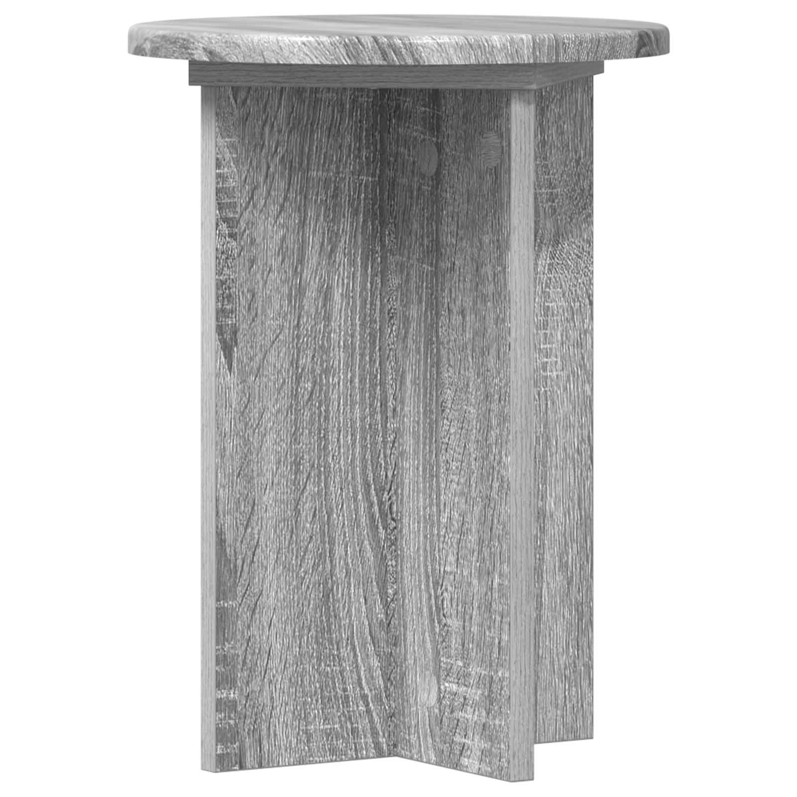 Plantenstandaard 2 pcs Grijs sonoma Ø29,5 x 40 cm Bewerkt hout image 7