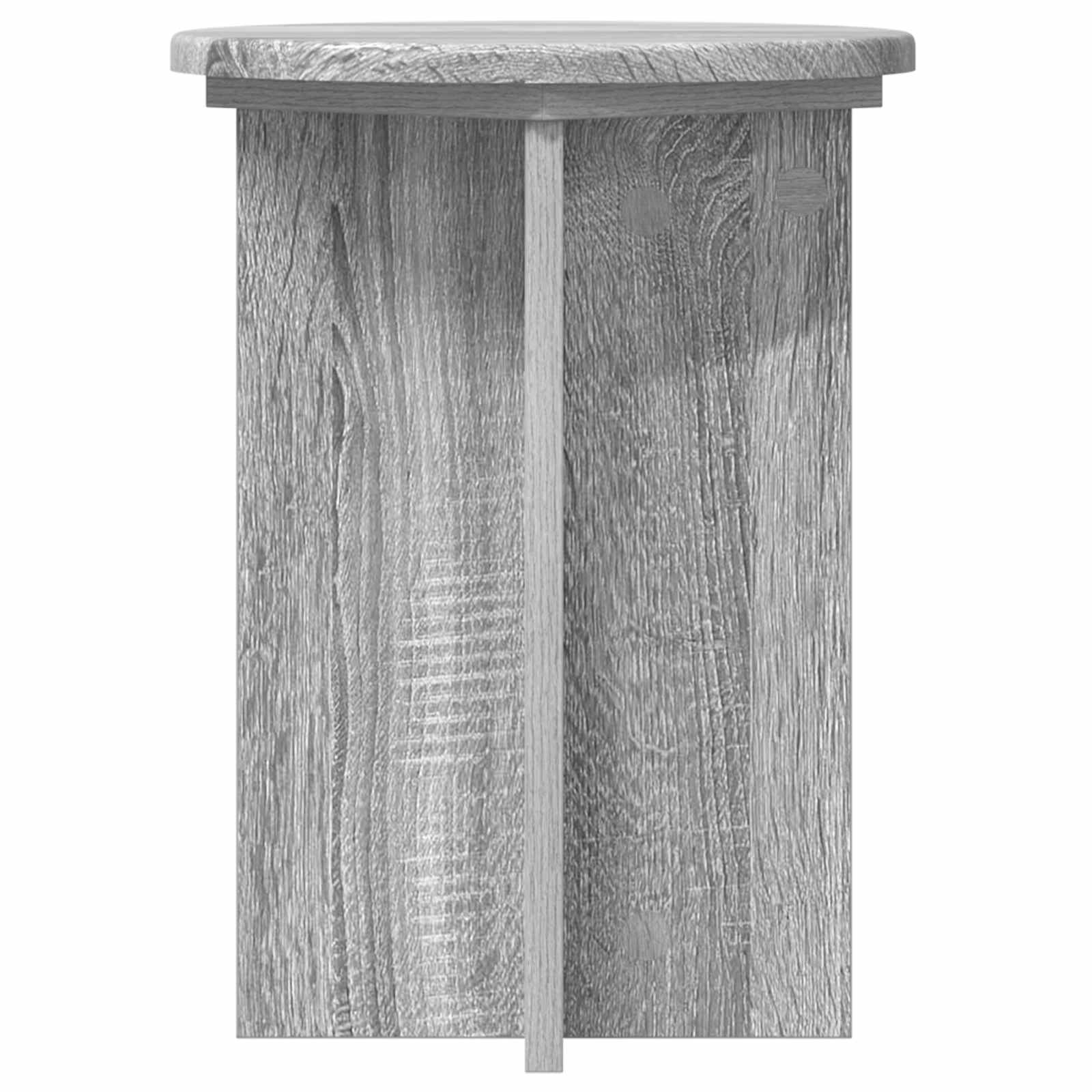 Plantenstandaard 2 pcs Grijs sonoma Ø29,5 x 40 cm Bewerkt hout image 6