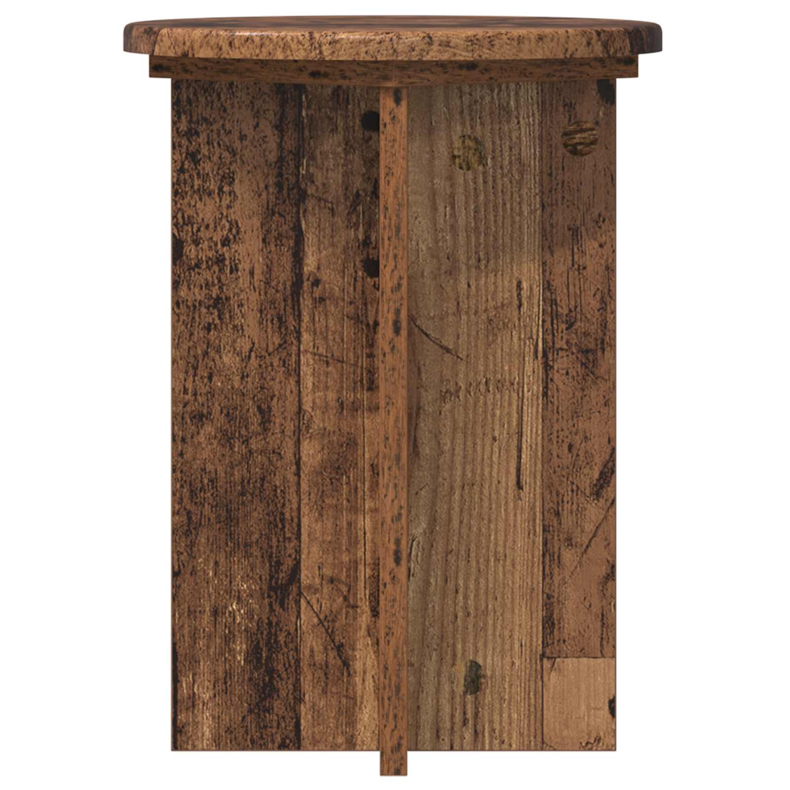 Plantenstandaard 2 pcs Oud hout Ø29,5 x 40 cm Bewerkt hout image 5