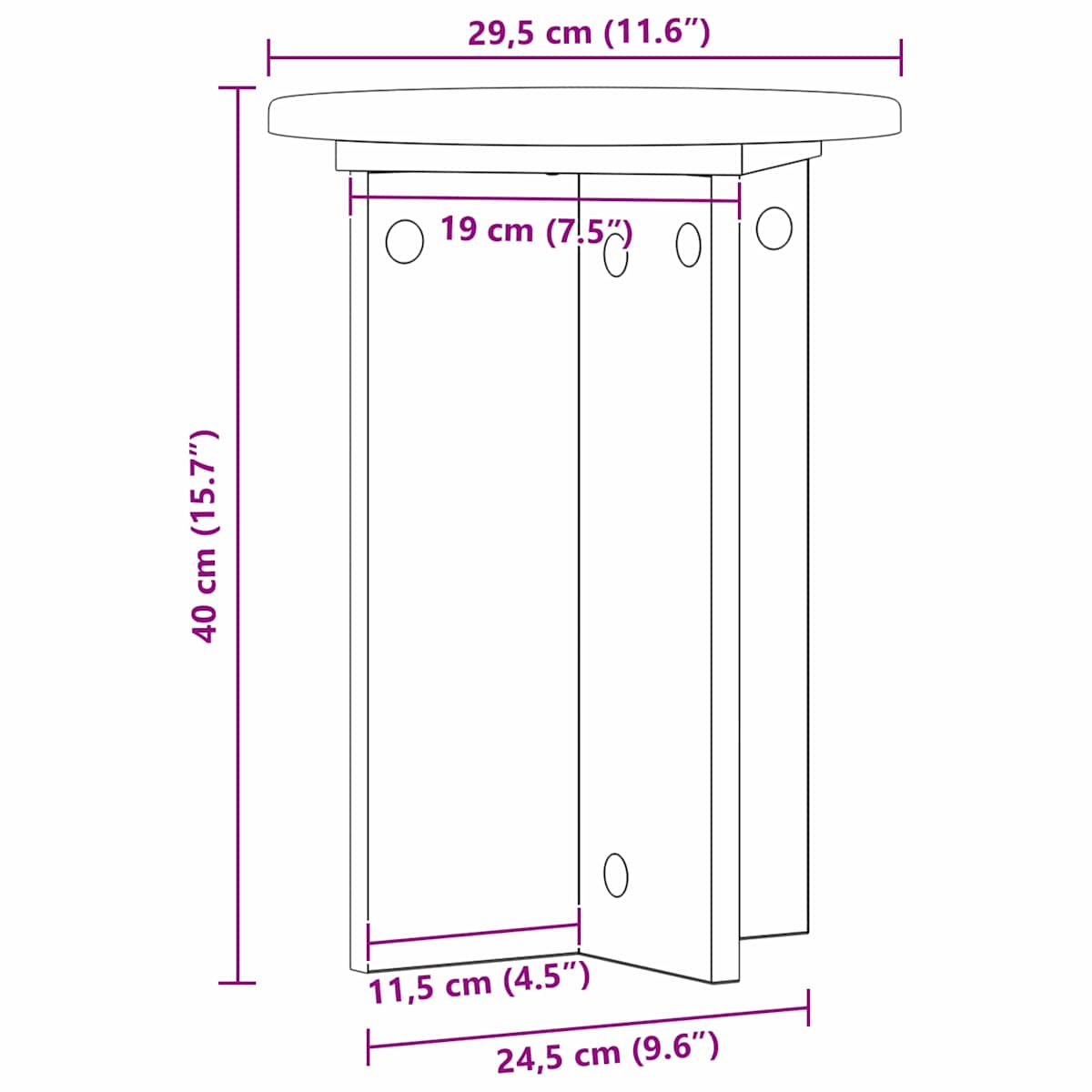 Planteholder 2 stk. Konstrueret træ - Billede 11