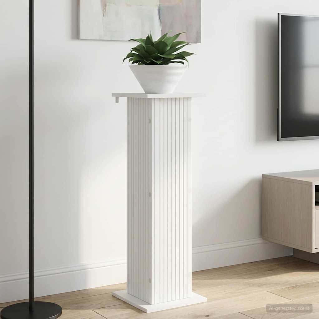 Plantenstandaard Wit 30,5 x 30 x 100,5 cm Bewerkt hout image 1