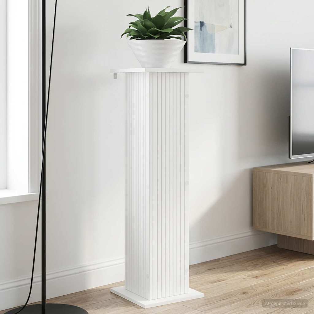 Plantenstandaard 2 pcs Wit 30,5 x 30 x 100,5 cm Bewerkt hout image 1