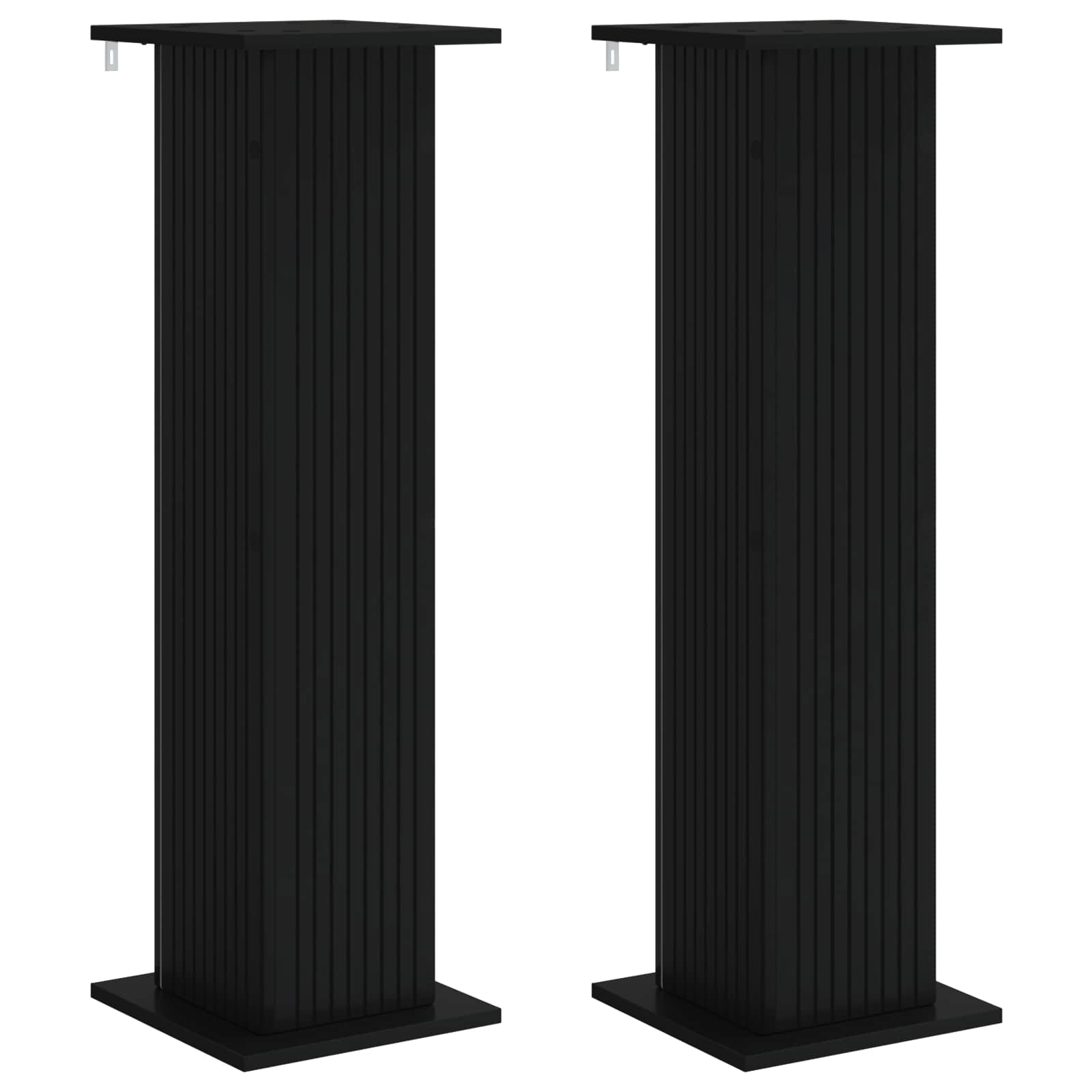 Plantenstandaard 2 pcs Zwart 30,5 x 30 x 100,5 cm Bewerkt hout image 2