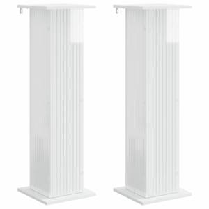 vidaXL Taimede alus 2 tk K&otilde;rgl&auml;ikega valge 30,5 x 30 x 100,5 cm