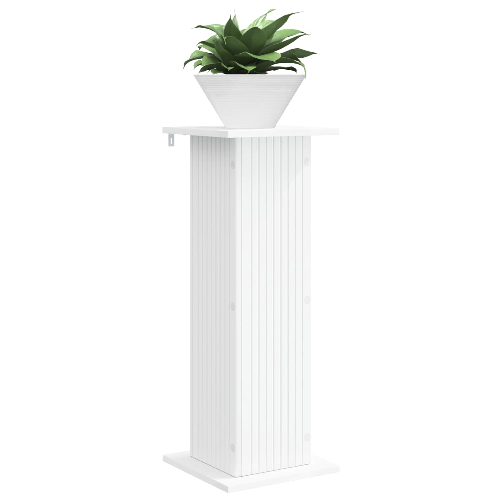 Plantenstandaard Wit 30,5 x 30 x 80,5 cm Bewerkt hout image 2