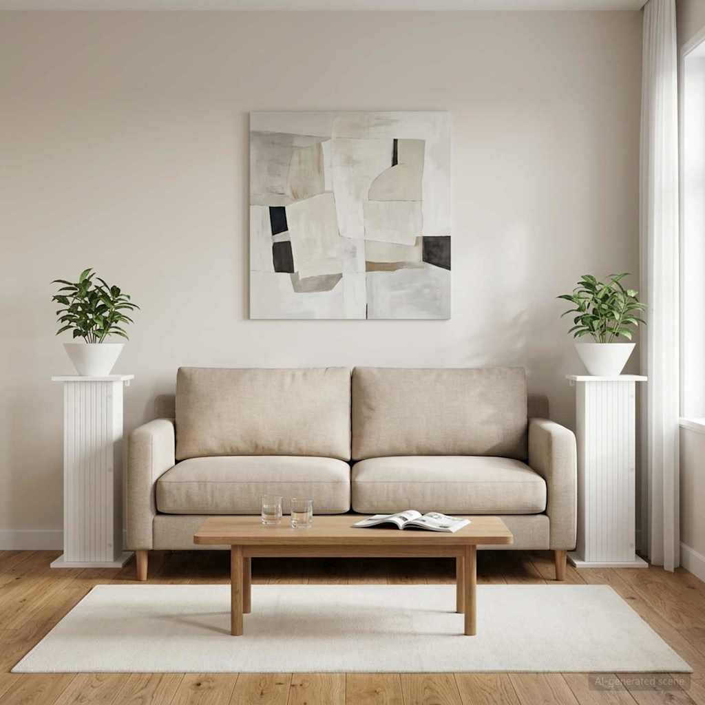 Stojan na rostliny 2 pcs Bílá 30,5 x 30 x 80,5 cm