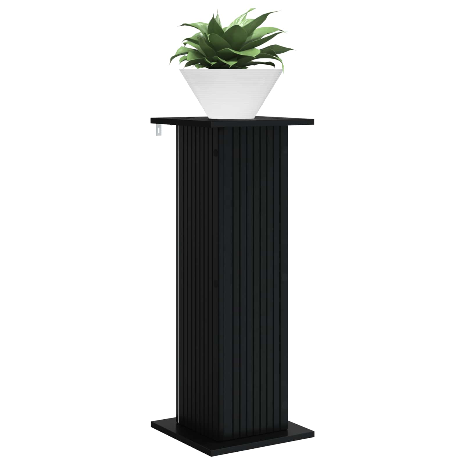 Plantenstandaard 2 pcs Zwart 30,5 x 30 x 80,5 cm Bewerkt hout image 2