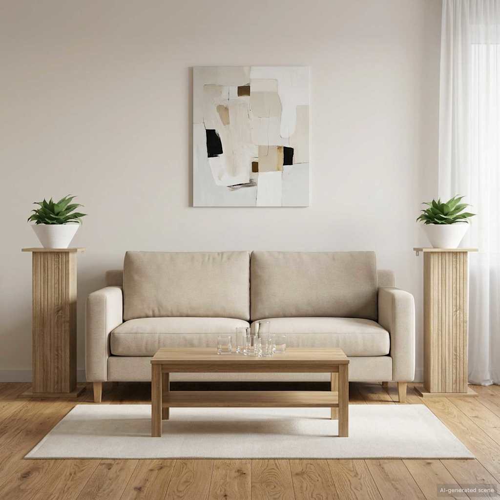 Stojan na rostliny 2 pcs Dub sonoma 30,5 x 30 x 80,5 cm