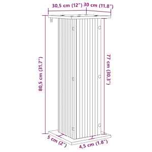 Stojan na rostliny 2 pcs Dub sonoma 30,5 x 30 x 80,5 cm - obrázek 10