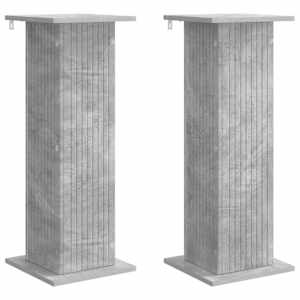 vidaXL Taimede alus 2 tk Betoonhall 30,5 x 30 x 80,5 cm Tehispuit