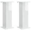 vidaXL Taimede alus 2 tk K&otilde;rgl&auml;ikega valge 30,5 x 30 x 80,5 cm