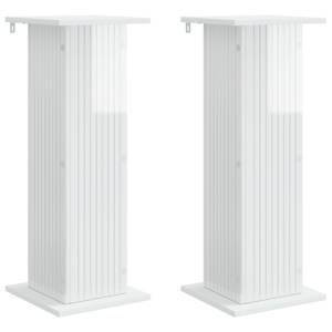 vidaXL Taimede alus 2 tk K&otilde;rgl&auml;ikega valge 30,5 x 30 x 80,5 cm