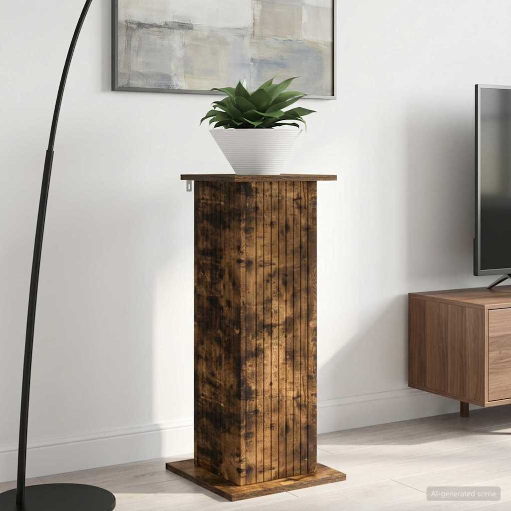 vidaXL Suport pentru plante Stejar fumuriu 30,5 x 30 x 80,5 cm