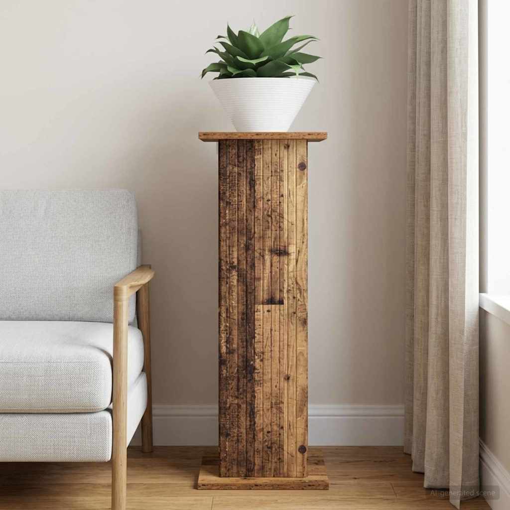 Stojan na rostliny Staré dřevo 30,5 x 30 x 80,5 cm - obrázek 4