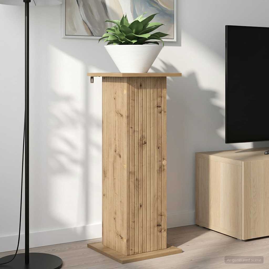 vidaXL Suport pentru plante 2 pcs Stejar Artizanal 30,5 x 30 x 80,5 cm