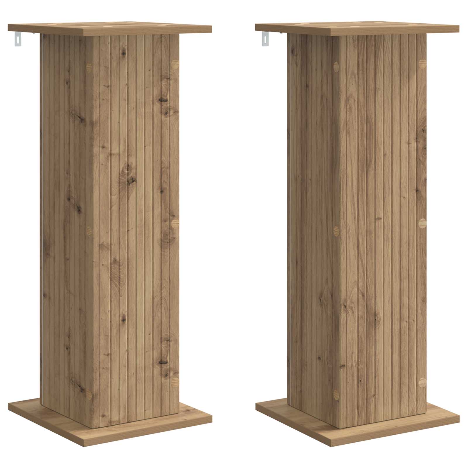 vidaXL Suport pentru plante 2 pcs Stejar Artizanal 30,5 x 30 x 80,5 cm