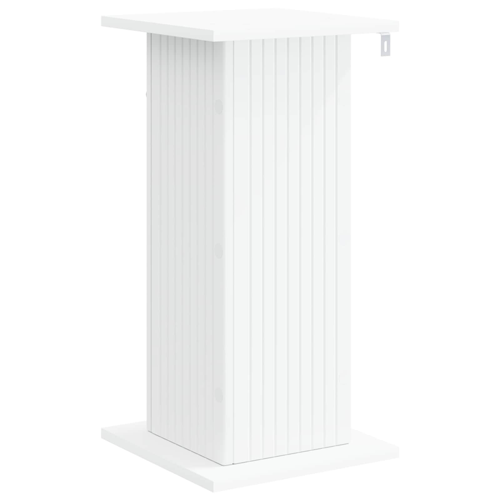 Plantenstandaard Wit 30,5 x 30 x 60,5 cm Bewerkt hout image 5