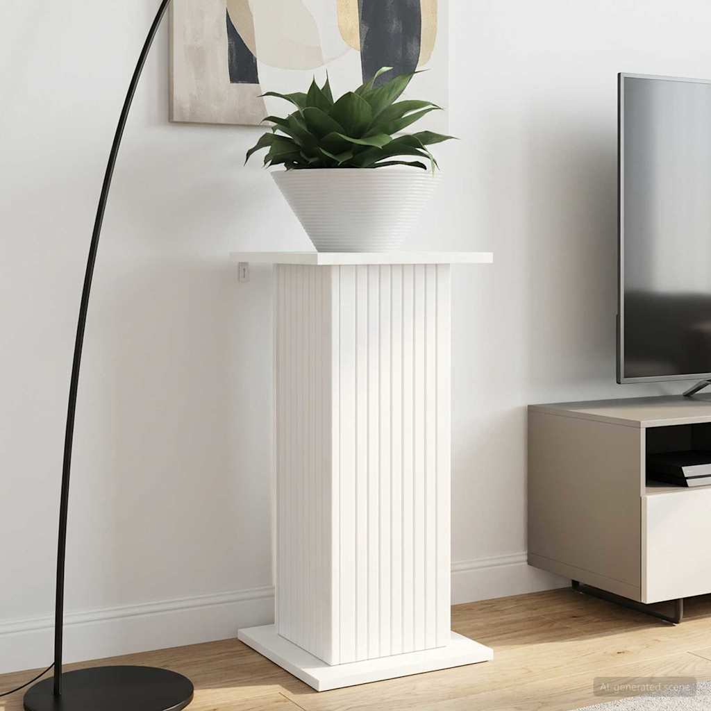 Plantenstandaard 2 pcs Wit 30,5 x 30 x 60,5 cm Bewerkt hout image 1