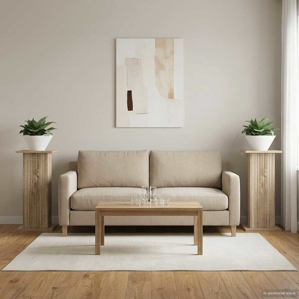 Stojan na rostliny 2 pcs Dub sonoma 30,5 x 30 x 60,5 cm