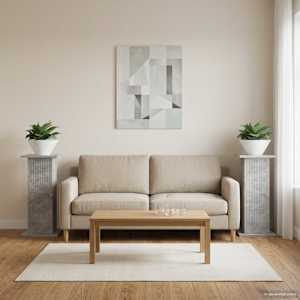 Stojalo za rastline 2 pcs Betonsko siva 30,5 x 30 x 60,5 cm