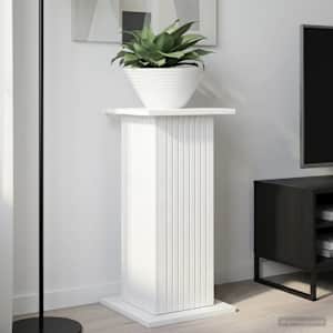 Stojalo za rastline Bela visok sijaj 30,5 x 30 x 60,5 cm