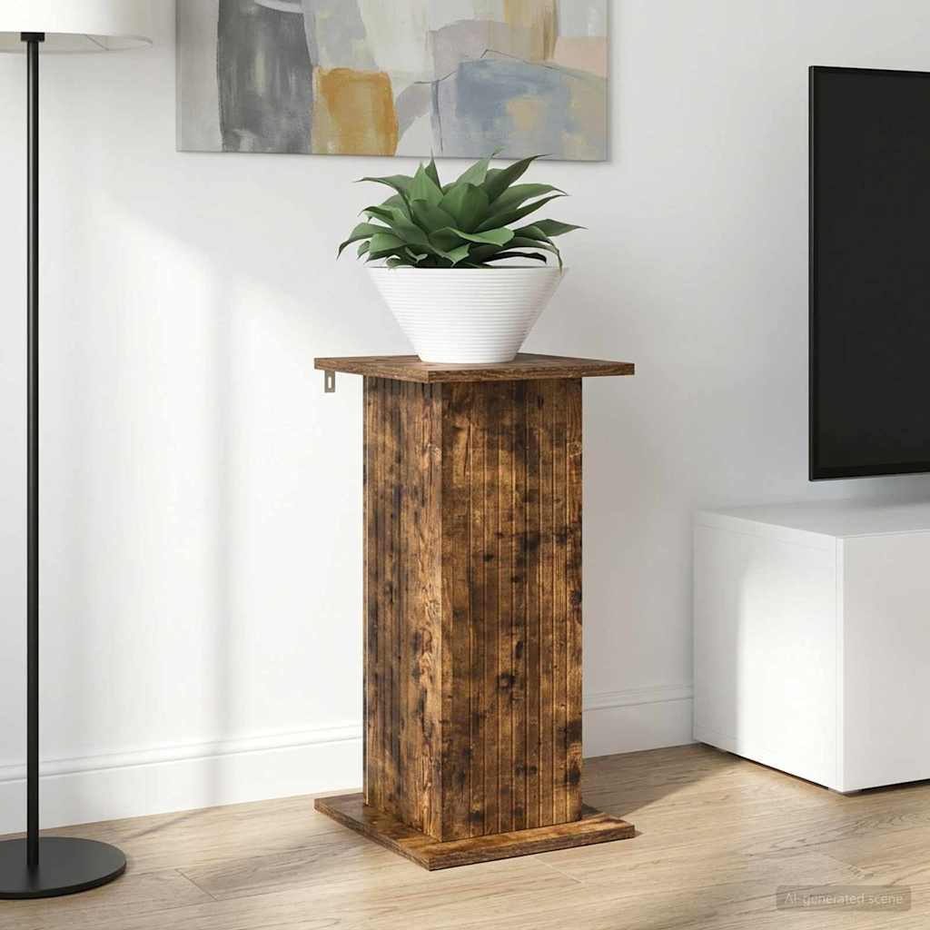 vidaXL Suport pentru plante Stejar fumuriu 30,5 x 30 x 60,5 cm