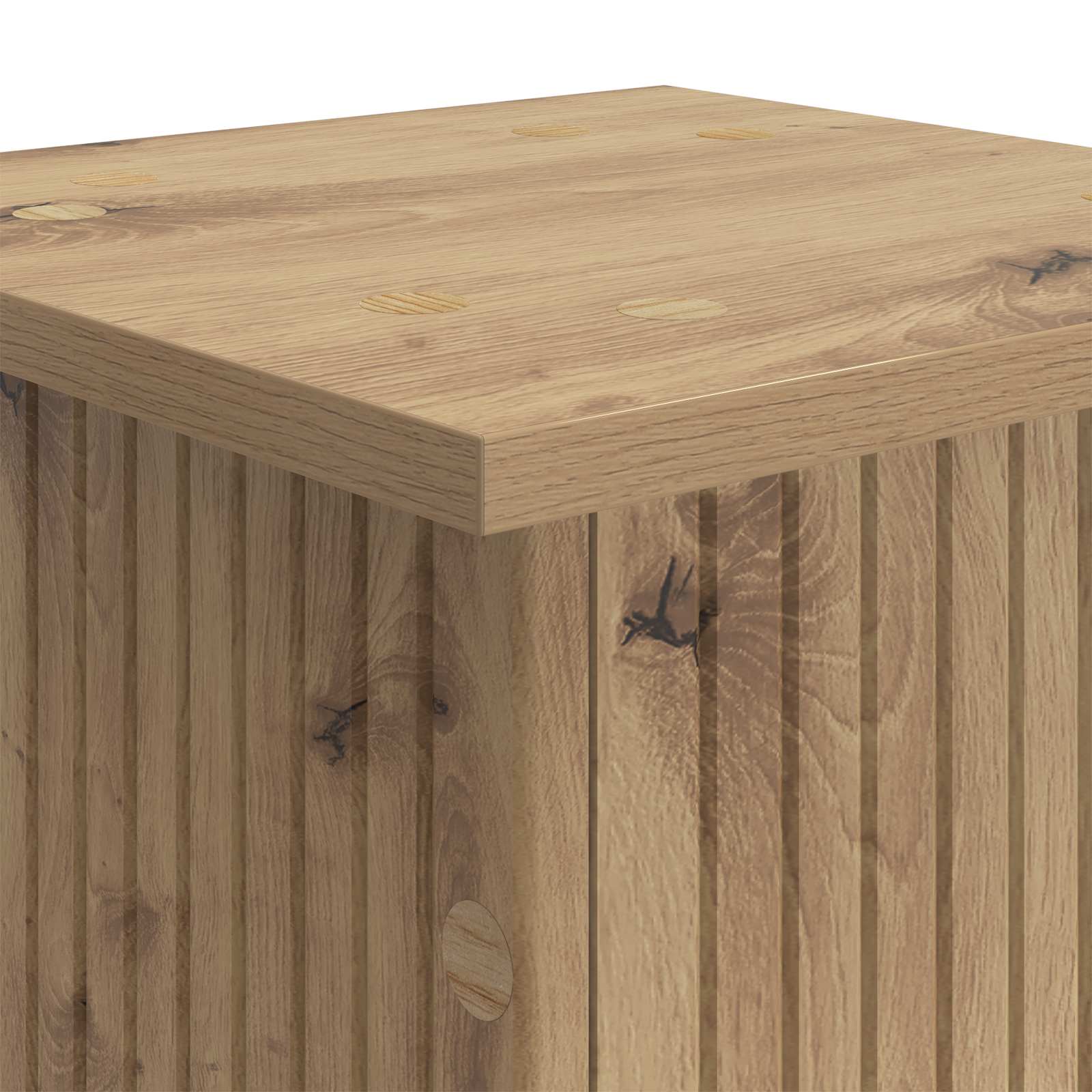 Plantenstandaard Artisanaal eiken 30,5 x 30 x 60,5 cm image 6