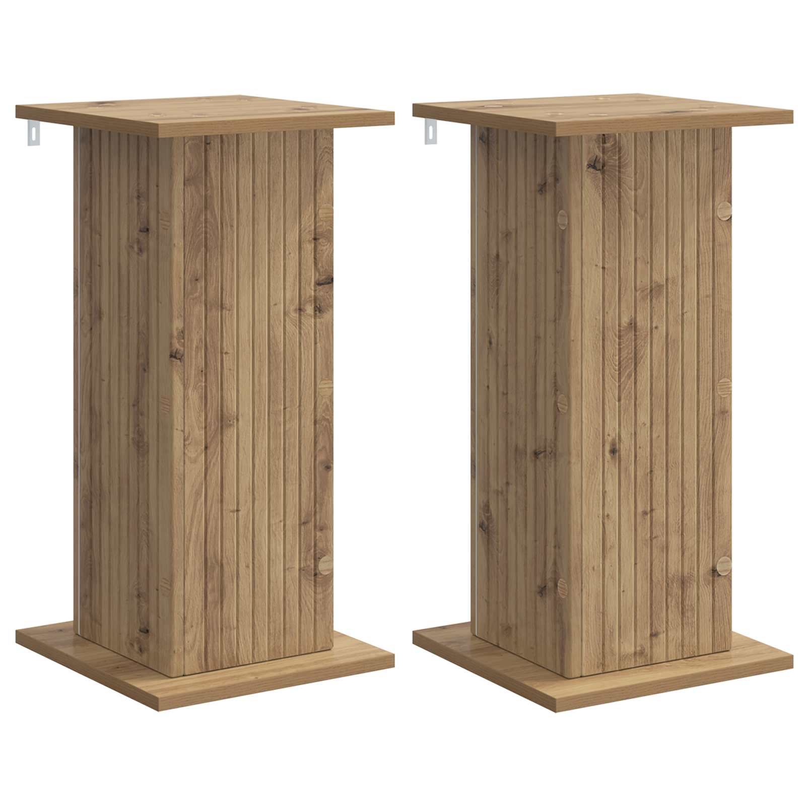 Plantenstandaard 2 pcs Artisanaal eiken 30,5 x 30 x 60,5 cm image 1