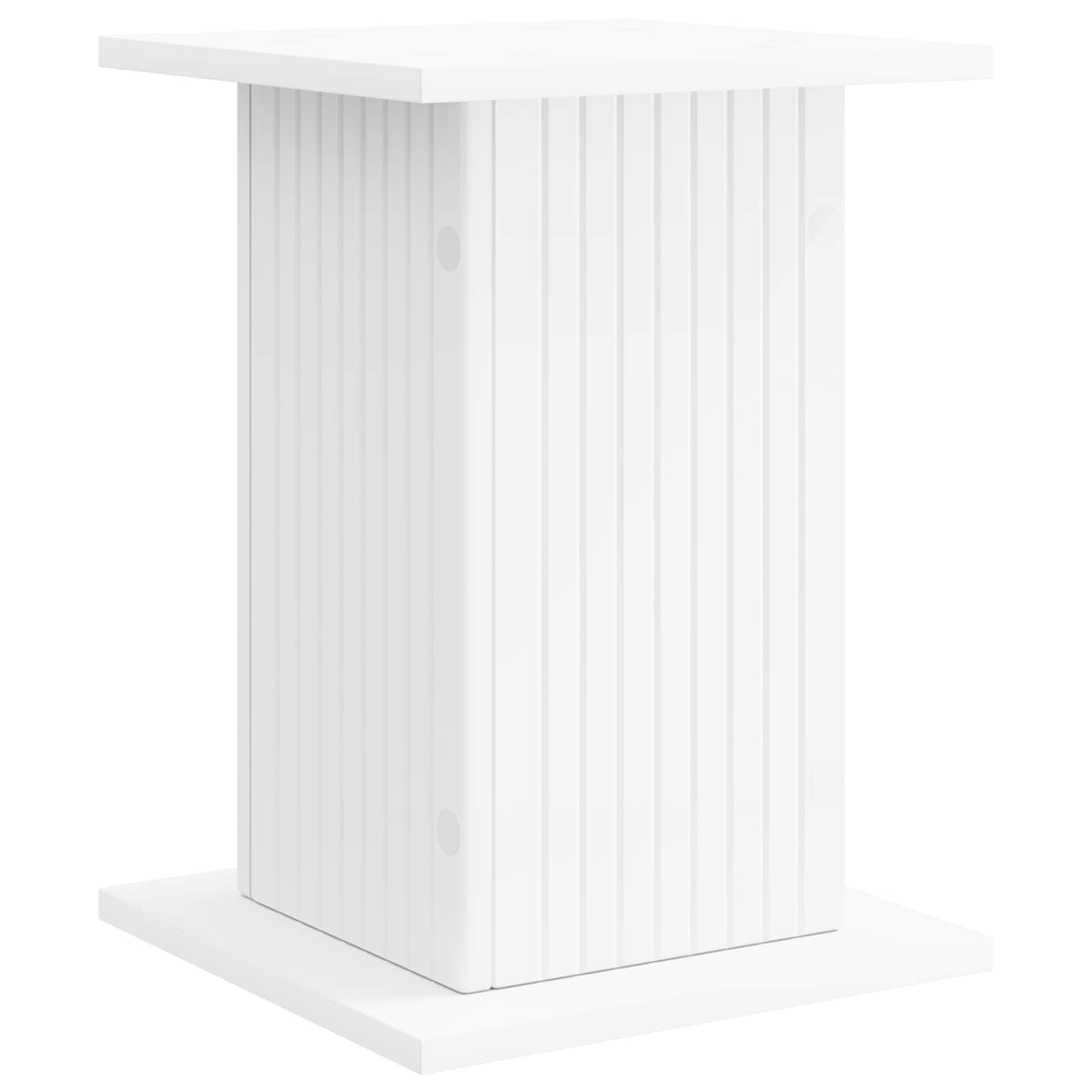 Plantenstandaard Wit 30,5 x 30 x 43 cm Bewerkt hout image 6