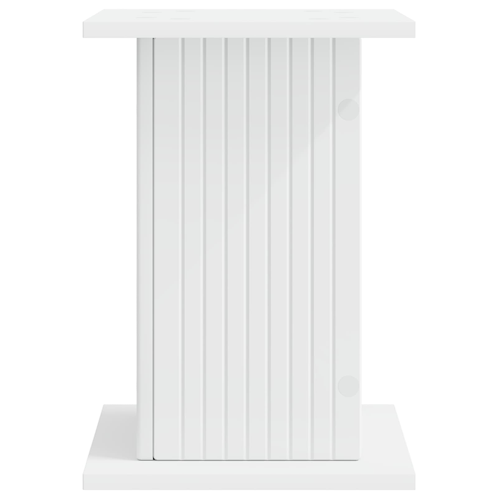 Plantenstandaard Wit 30,5 x 30 x 43 cm Bewerkt hout image 5